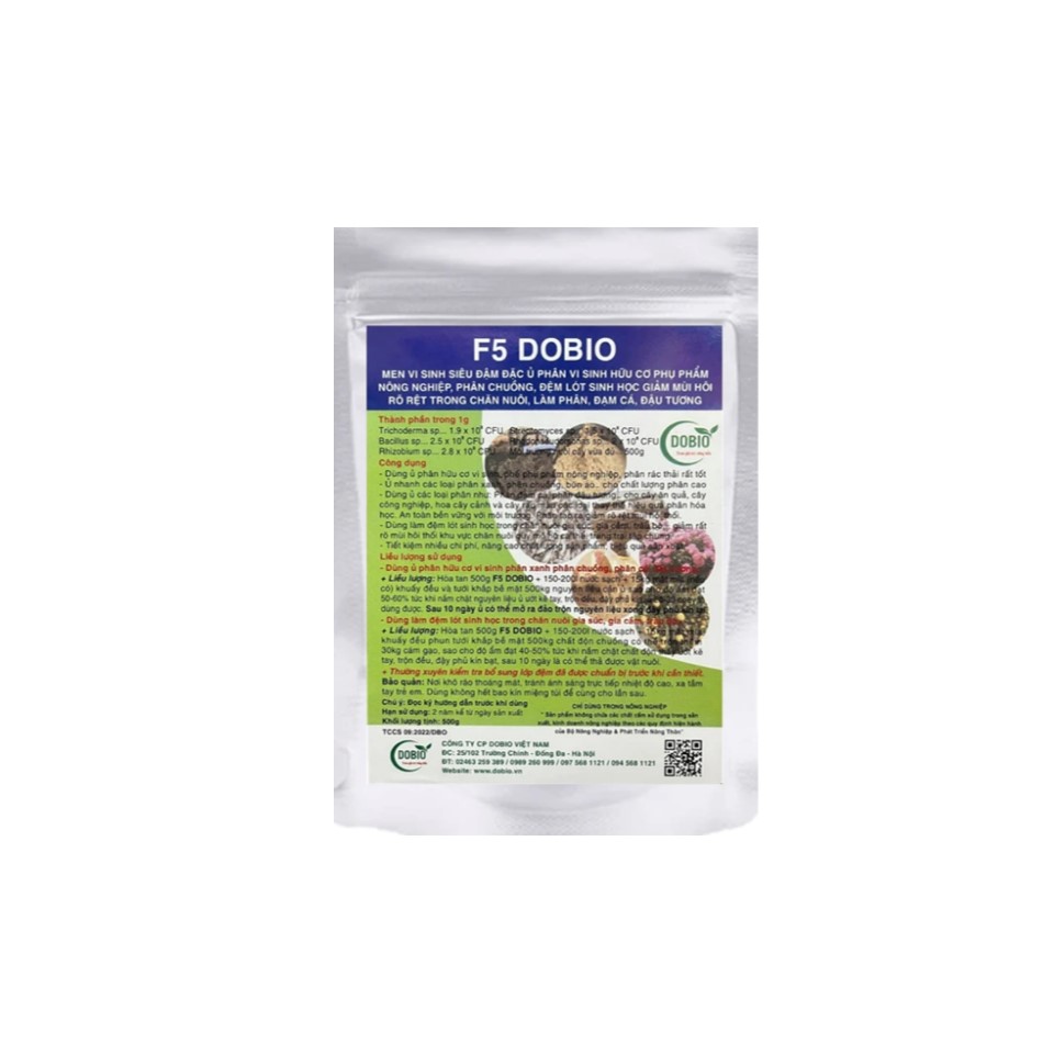 F5 Dobio men vi sinh đậm đặc ủ phân chuồng, phụ phẩm nông nghiệp