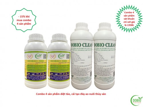 Combo 2 sản phẩm Dobio 2000 + 2 sản phẩm Dobio Clean diệt tảo và cải tạo nguồn nước cao cấp